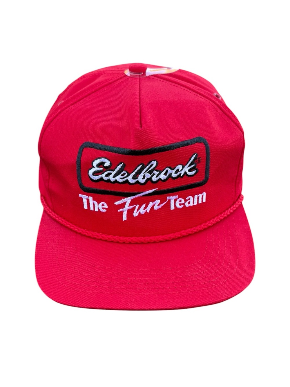 Edelbrock “The Fun Team” Hat Cap Snap Back Racing Red K-Products
